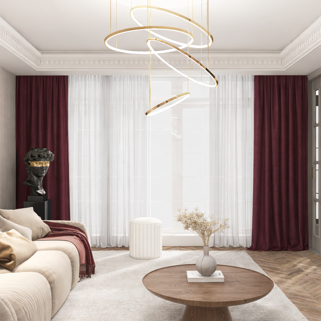 Draperie catifea simpla ROSU GRENA-V25