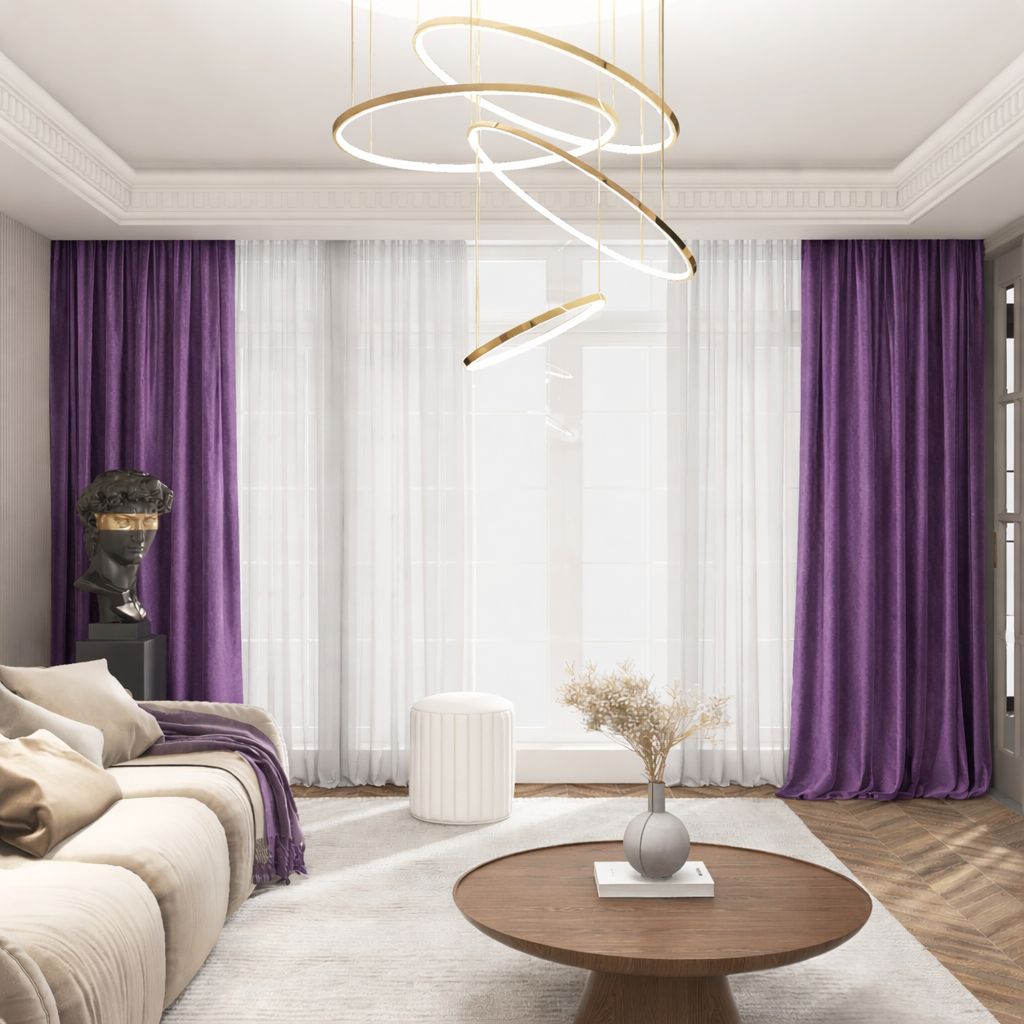 Draperie catifea simpla MOV MAUVE-V42