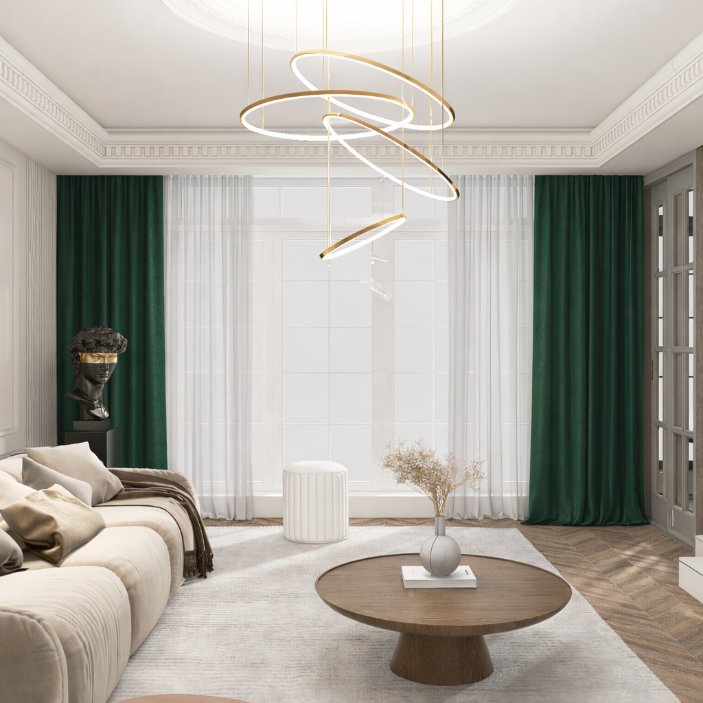 Draperie catifea simpla VERDE SMARALD - V500