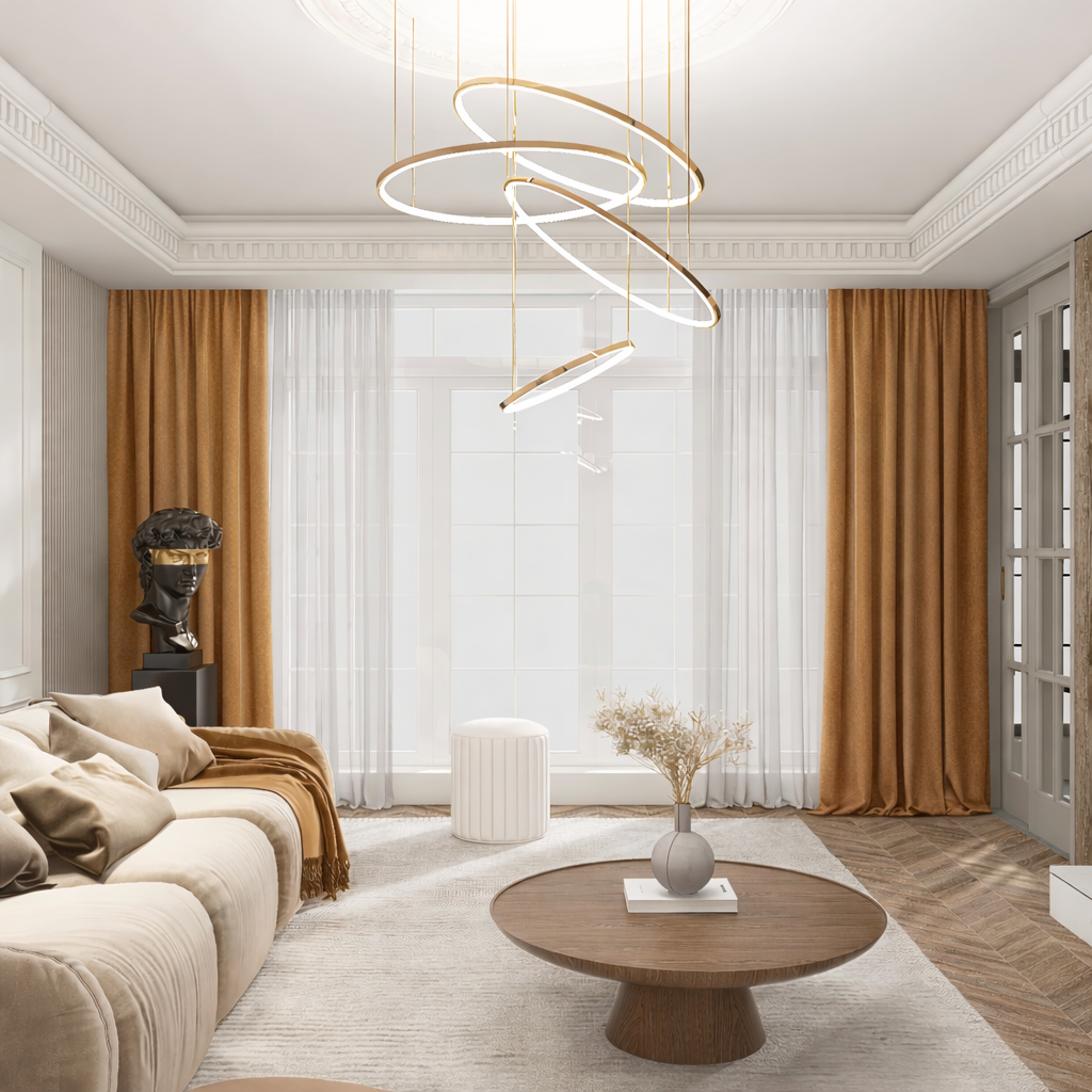 Draperie catifea simpla GALBEN MUSTAR-V775